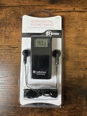 RadioShack AM/FM Digital Pocket Radio (Model 1201518) – Black – NEW w/ Earbuds