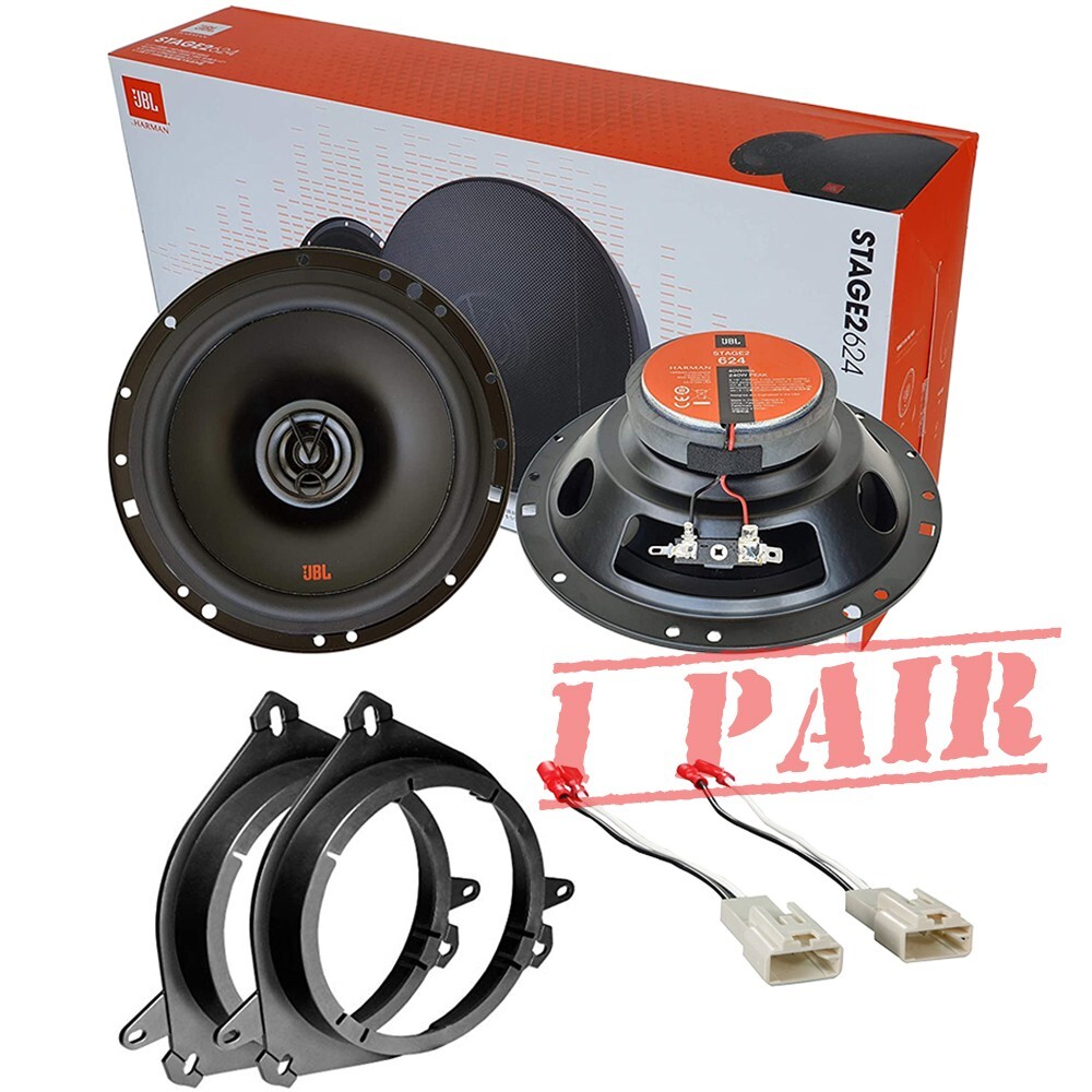 JBL Stage2624 240W 2way 6.5″ Speakers & Adapters for Toyota/Lexus/Scion 1998-Up
