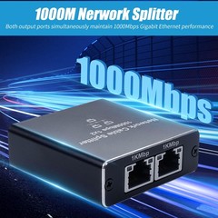 Ethernet Splitter 1 to 2 1000Mbps LAN Network Splitter Internet Splitter RJ45…