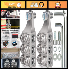 12-Way Battery Terminal Connectors, 10AWG to 4/0 AWG, Top Post for Cars, Trucks,
