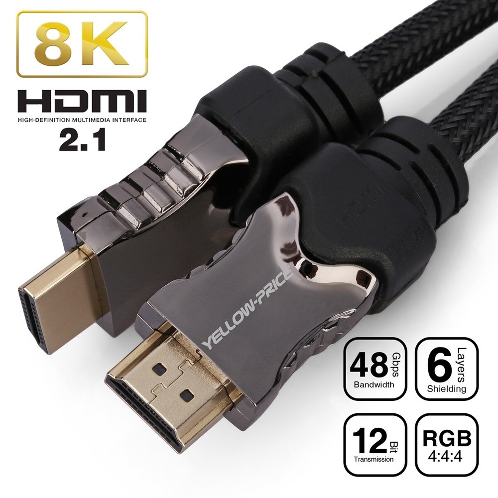 [NEW] 8K HDMI 2.1 Cable 1.5ft 3ft 6ft 10ft Ultra High Speed 48Gbps UHD HDR Lot