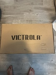 Victrola The Quincy 6-in-1 Bluetooth Record Player Turntable Mahogany New In Box