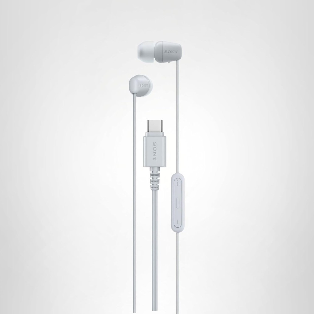 Sony IER-EX15C B Stereo Earbud Headphones Wired In-Ear Earphones USB-C (White)
