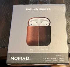 NEW Nomad Rugged Case for Apple Airpods 1 & 2 Gen – Rustic Brown Leather