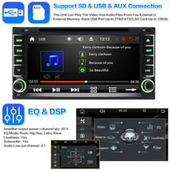 Apple CarPlay For Toyota DVD Player Android Auto Car Stereo Radio GPS BT AM FM