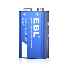 EBL 9-Volt Alkaline Batteries 6LR61 9V-Block Long Lasting Leak-Proof Lot