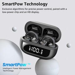 TOZO OpenEarRing Headphones Lightweight Comfort Open Ear Clip Wireless Earbuds