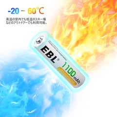 EBL 8 Packs Rechargeable AAA Batteries 1100mAh 1.2V Ni-MH Triple A Battery NiMH