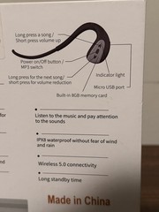 IKXO Q1 PRO Bone Conduction Neckband Headset Red IPX8 BT Built-In MP3 8GB