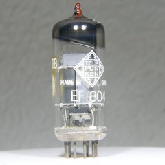 Telefunken EF804 O-Getter Silver Plate Painted Tip Diamond Mark on Bottom Strong