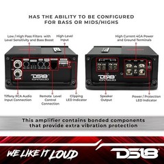 DS18 ION Compact Full range 2 Channel Amplifier 2 x 350W RMS @ 2-Ohm