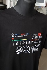 Flexstyle S-meter with Callsign, frequency T-shirt, Embroidery Ham Radio S-5XL