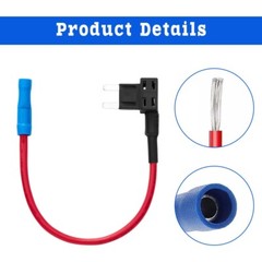 15PCS Fuse TAP Adapter Kit 12V 15 Amp 20Amp Car Add-a-circuit Mini ATM APM Blade