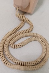 Western Electric rose beige 2554 touch tone wall phone, works