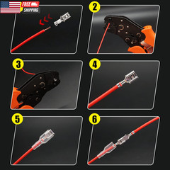 /50Pcs Nylon Spade Connectors Kit 22-10 Gauge Male and Female Wire Spade Termina