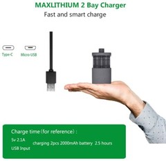 MAXTHIUM Universal Cylindrical Li-ion Battery charger for 18650,16340,21700,etc.