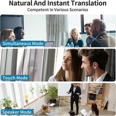 Sleek Language Translator Earbuds with 30 Hours Battery for Travel & Learning
