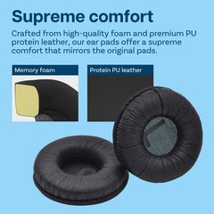 Replacement Ear Pads for JBL Tune 510BT/660NC & Sony MDR-ZX110/WH‑CH520 – Black