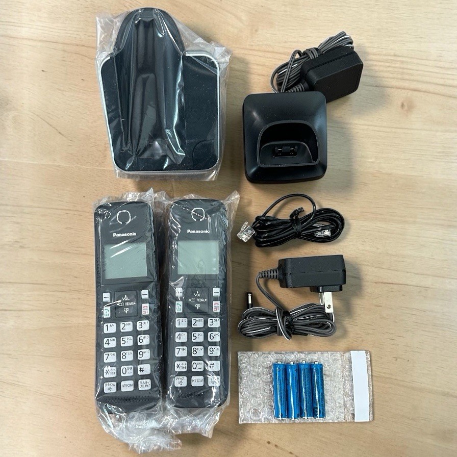 Panasonic KX-TGC352B Black 2-Handset Expandable Cordless Phone System (No Box)