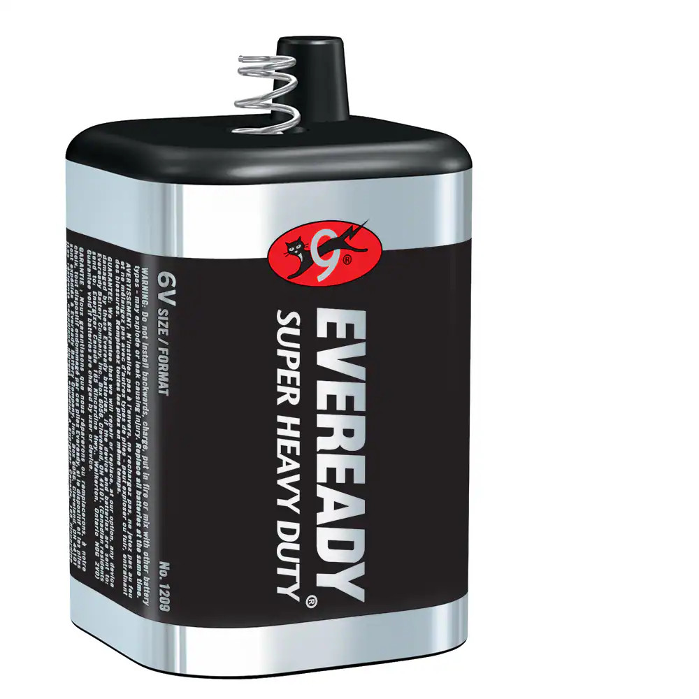 Eveready Super Heavy Duty 1209 6 Volt Spring Lantern Battery