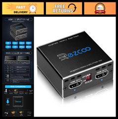 4K HDMI Splitter 1×2 – HDR, Dolby Vision, Down Scaler, HDCP2.2, EDID, Game Conso