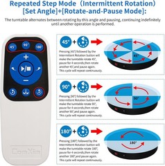 Remote Motorized Electric Turntable Rotating Display Stand Spinning Rotating …