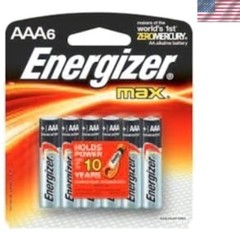 Reliable 6 Pack of AAA Alkaline MAX Batteries 1.5 Volt – Perfect Power Source