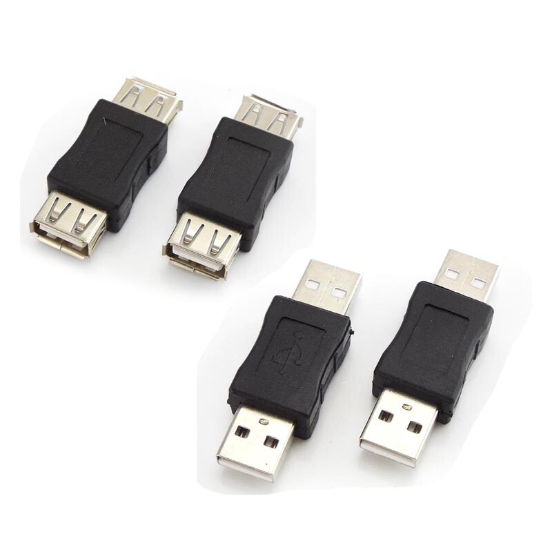 USB 2.0 Type A Connector Converter Female to Female Male to Male Coupler Adapter