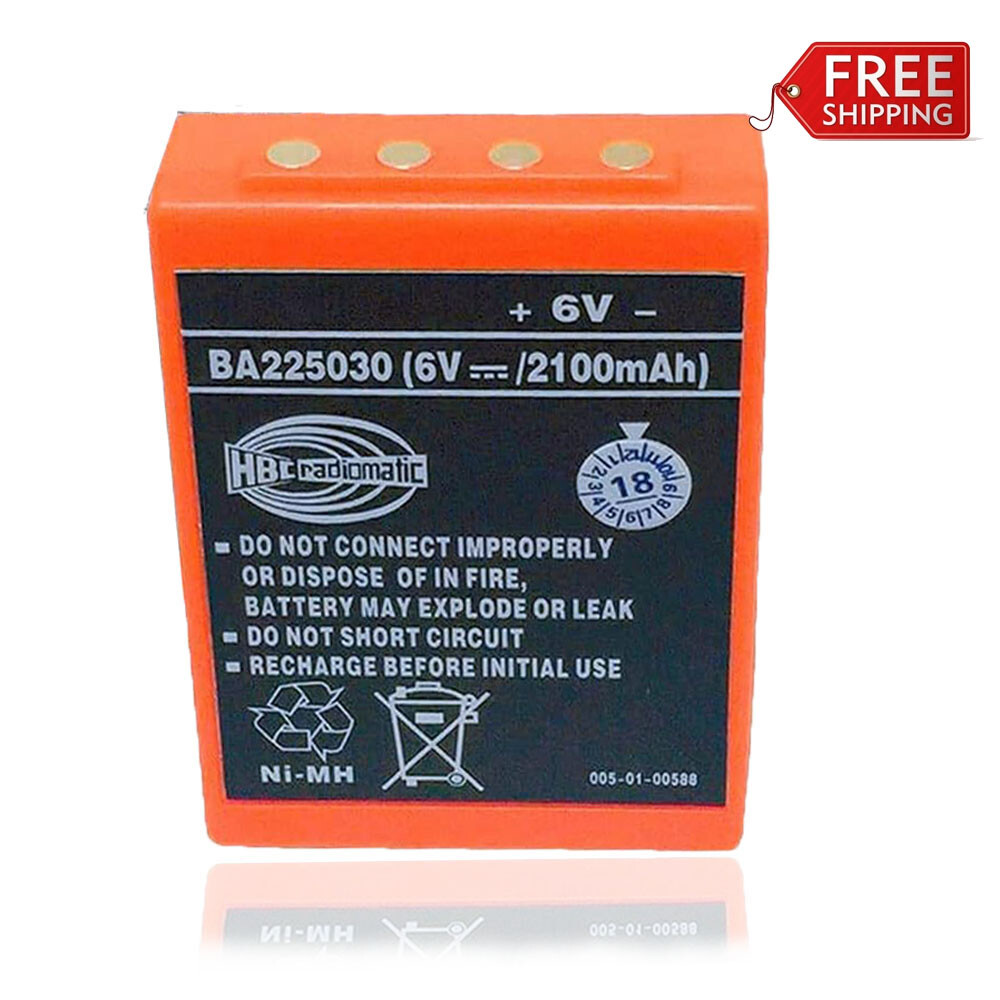 2100mAh BA225030 6V Ni-Mh Battery For HBC Pump Truck Remote Control Battery US
