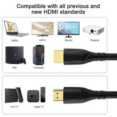 HDMI Cable 4K High Speed Cord 3 10 12 15 25 30 40 50 75 100 FT 2160P HDTV Lot