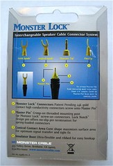 Monster Lock Angled Spades Speaker Cable Size XL z2 bi-wire biwire Z Extra Large