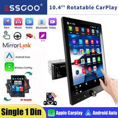 10.4″ Single Din Touch Screen Stereo Bluetooth Radio Apple/Android Carplay+CAM
