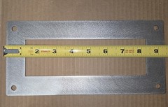 Single Din Stereo Mounting Plate Raw Steel