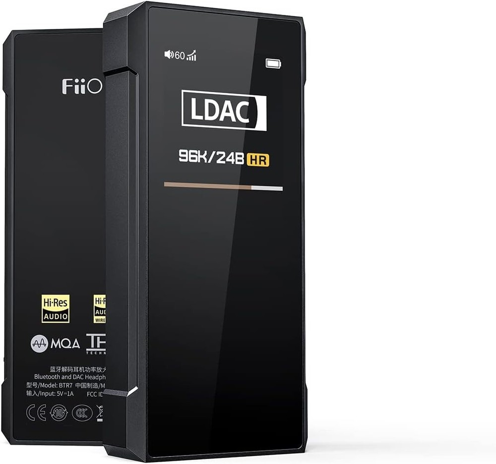 FiiO BTR7 Bluetooth Receiver & USB DAC/DSD CVC 8.0 Headphone Amp (Black)