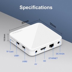 H96MAX H313 Android 14 TV Box 2GB RAM 16GB ROM 4K Ultra HD WiFi 6 BT5.0