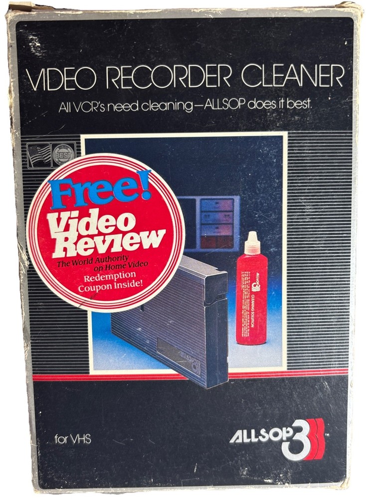 ALLSOP 3 SUPERIOR WET / DRY CLEANING SYSTEM For VHS—See Below—SHIPS IN 24 HOURS—