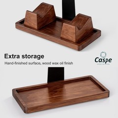 Walnut Headphone Stand Wood Headset Stand for Desk Universal Headphone Holder