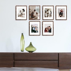 11×14 Picture Frame Rustic Brown Wood Set of 11X14-6PCS,