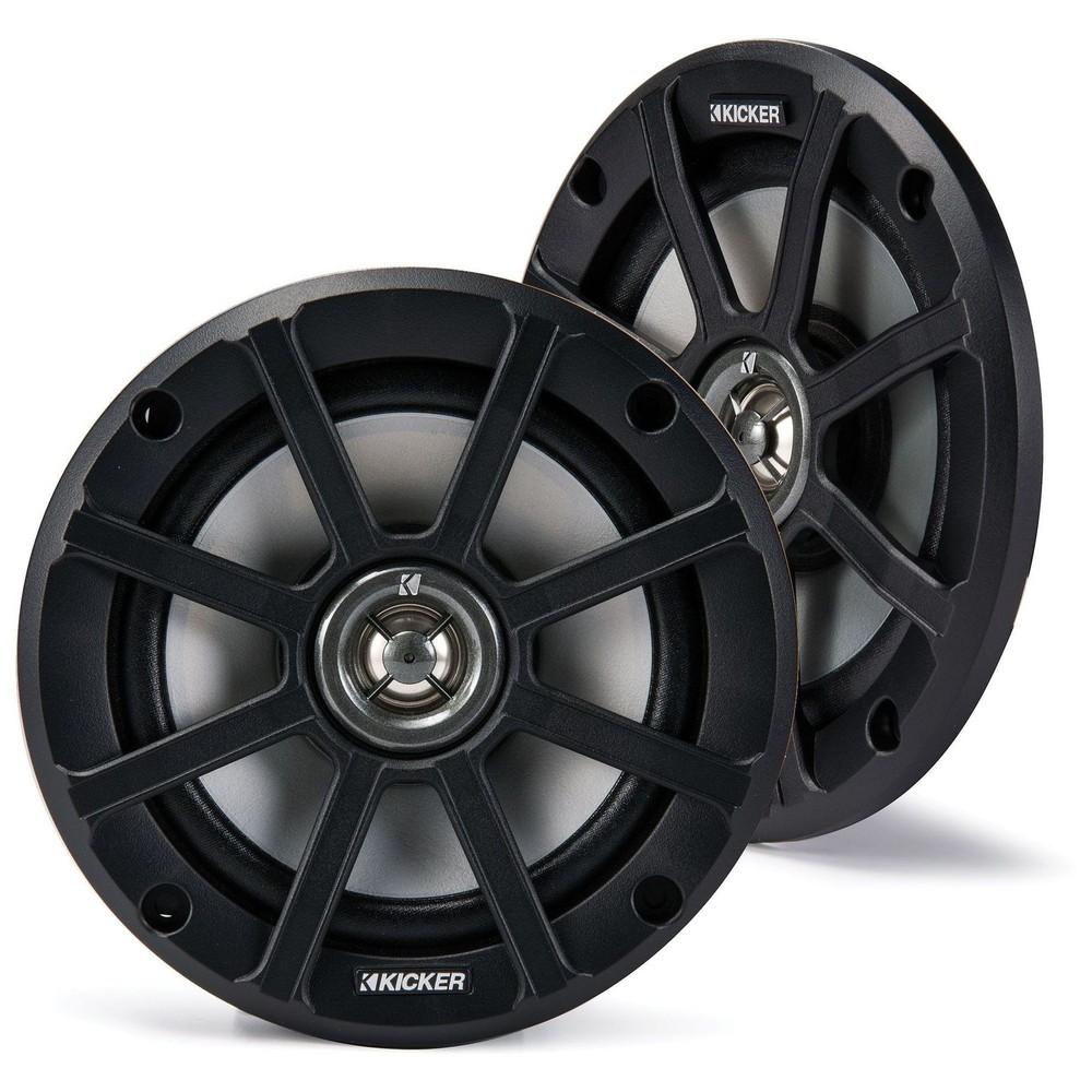 Kicker 51PSC654 PSC65 6.5-Inch PowerSports Weather-Proof Coaxial Speakers, 4-…