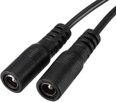 Uxcell 1 Male to 2 Female 5.5Mm X 2.1Mm 32Cm DC Power Splitter Cable for Router,