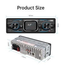 Car Stereo Single 1 DIN Radio MP3 Player Bluetooth AUX USB AM FM Audio Receiver
