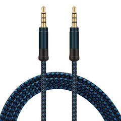 Blue 10ft Long AUX Cable Jack Gold-Plated Plug Audio Wire Cord for iPod Phone