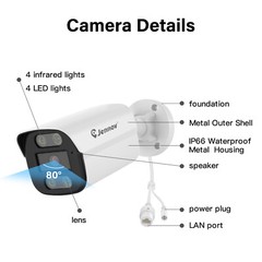8MP POE IP Camera Security 4K PoE Outdoor Compatible Hikvision Audio Dome/Bullet