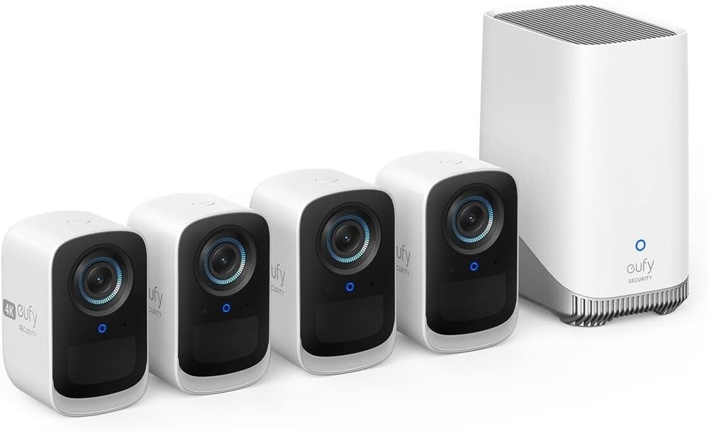 eufy eufyCam S300 4K Outdoor Camera Wireless Security System 4-Cam Kit|Refurbish