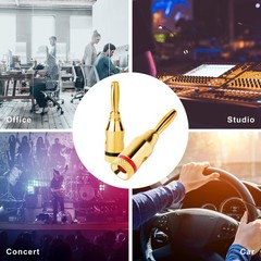 MIUONO 10 Pairs Banana Plugs – Open Screw Type for Speaker 12mm*40mm, Gold
