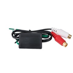 2x High to Low Compact Line Output Converter 2-Channel Speaker Wire to Gold RCA