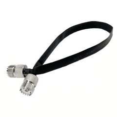 Window/Door Pass Through Flat RF Coaxial Cable SO239 UHF Female 12-Inch 50 Ohms