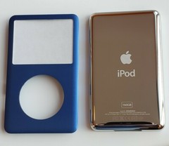 Ipod Classic 160gb BLUE faceplate / Front Cover /white clickwheel and backplate