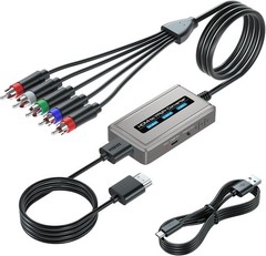 High-Definition HDMI to Component Converter with Integrated Cables & Scaler