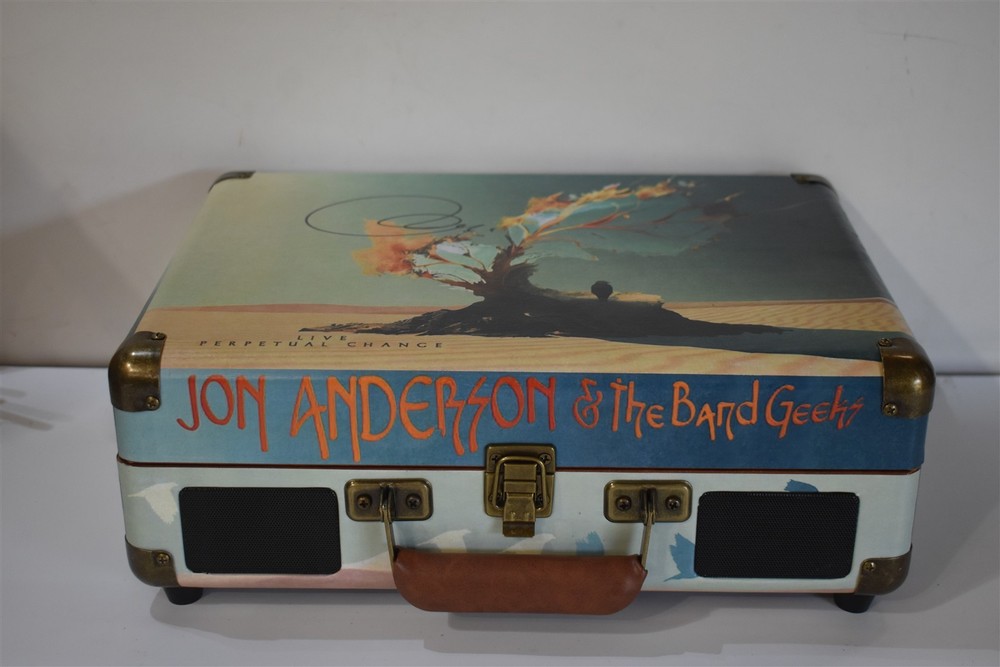AUTOGRAPHED LTD Jon Anderson Yes “Live Perpetual Change” Turntable Record Player